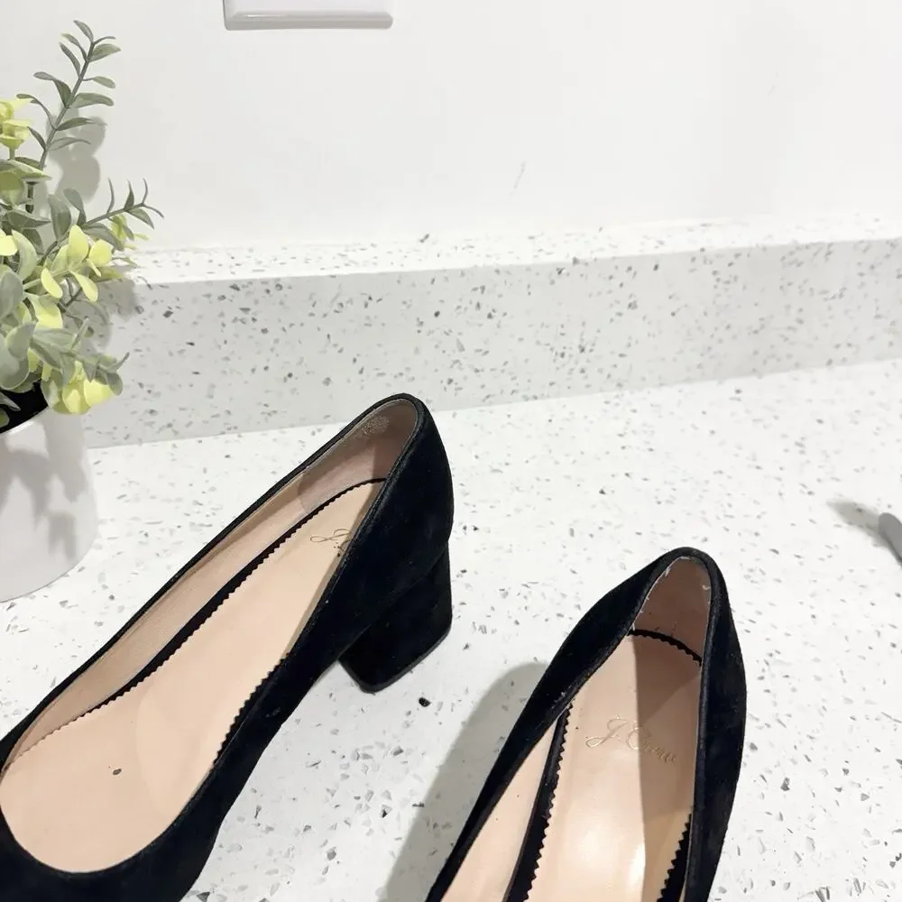 J. Crew Kate Black Suede Pumps Size 8.5